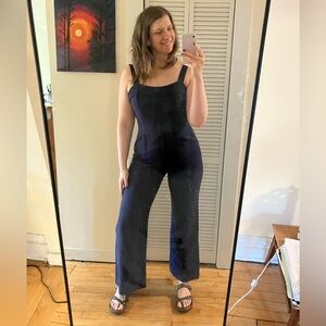 Birds of North America Navy Blue Sugarbird Jumpsuit